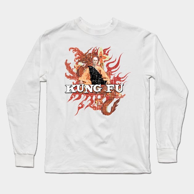 Kung Fu, distressed Long Sleeve T-Shirt by MonkeyKing